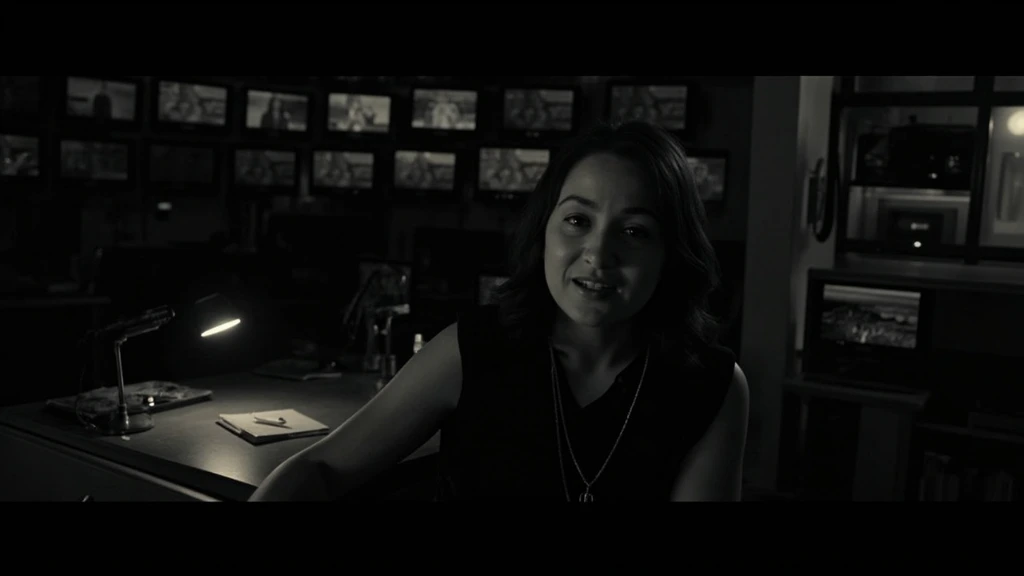 The Frontline Movie newsroom at night between edit cycles.